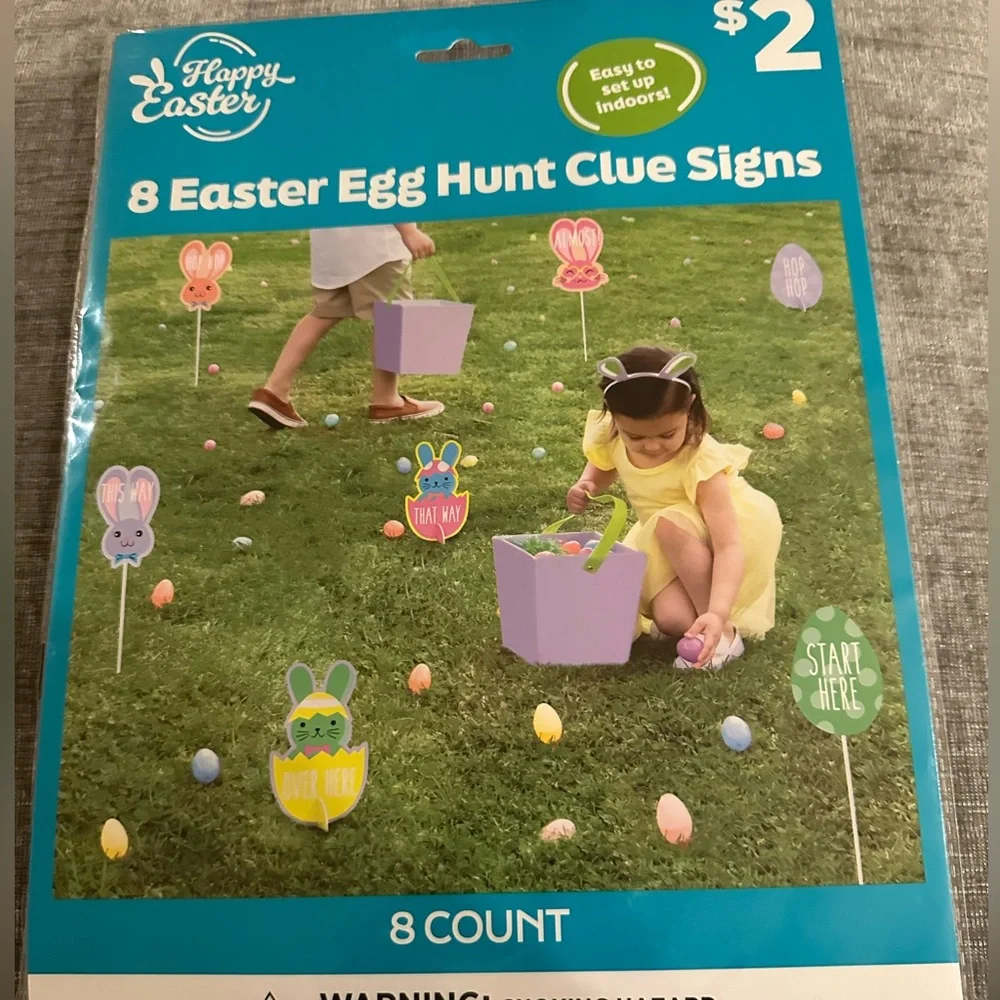 Easter Bundle 8 New Items Egg Hunt Supplies Banners Gel Clings Fun Eggs & more